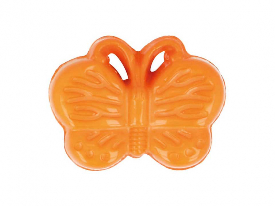 Kinderknopf Schmetterling orange 