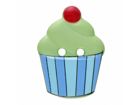 Knopf Cupcake Polyamid ø 20mm grün 