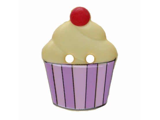 Knopf Cupcake Polyamid ø 20mm gelb 