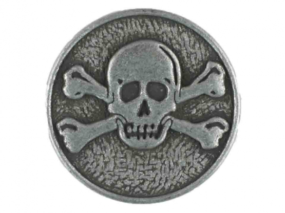 Knopf Piratenkopf metall 25 mm 