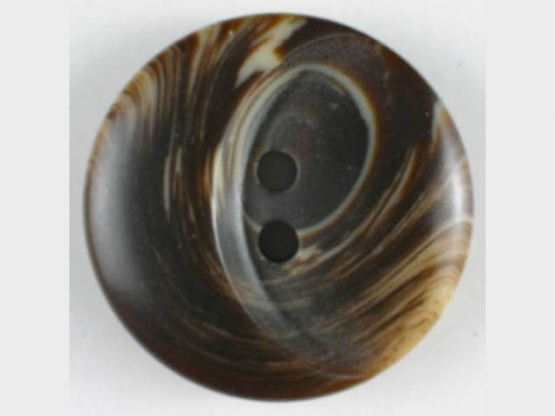 Kunststoffknopf mit ovaler Ausbuchtung - Größe: 18mm - Farbe: 