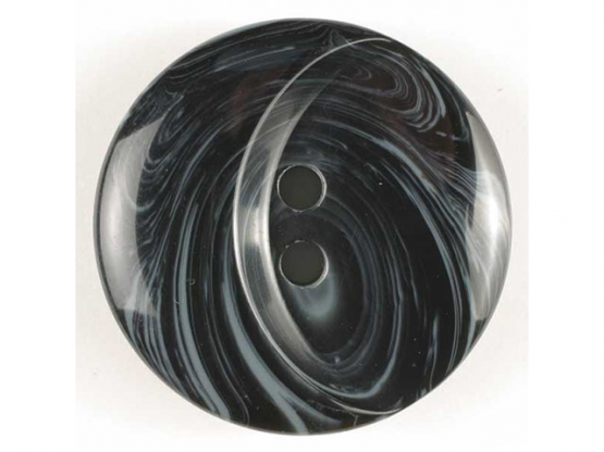 Kunststoffknopf mit ovaler Ausbuchtung - Größe: 28mm - Farbe: 