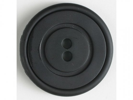 Kunststoffknopf mit ringförmiger Vertiefung mit 2 Löchern - Größe: 