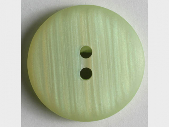 Kunststoffknopf mit zarten Streifen, 2 Loch - Größe: 18mm - Farbe: grün - 