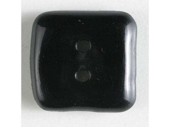 Kunststoffknopf quadratisch Größe 23mm schwarz 