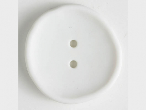 Kunststoffknopf unregelmäßig runde Form mit 2 Löchern - Größe: 28mm - 
