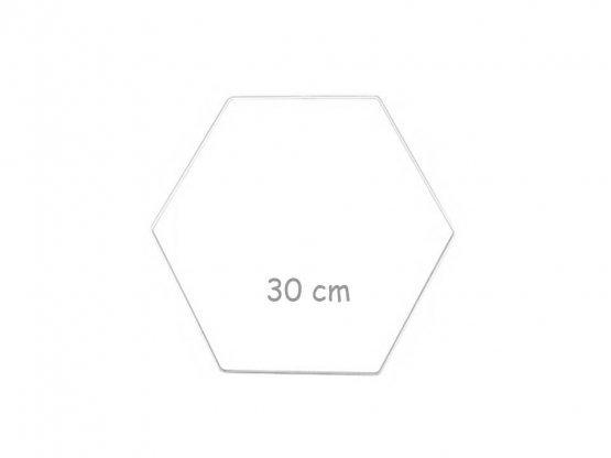 Metallhexagon weiss ø 30 cm 3mm