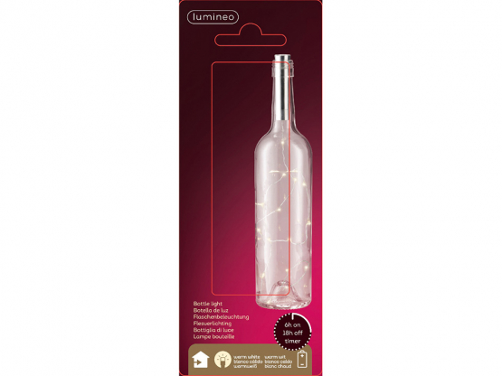 Micro LED Flaschenbeleuchtung-silber cm-15L 