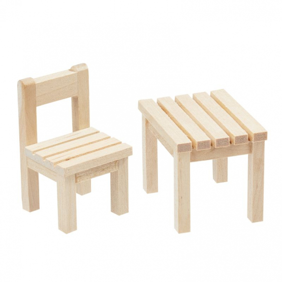 Mini-Stuhl/Tisch 3 x 3 x 5,5 cm Set à 2 St. 