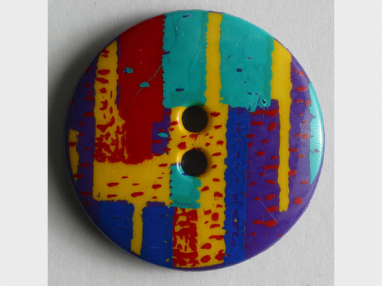 Modeknopf im Picassostil, 2 Loch - Größe: 13mm - Farbe: lila - Art.Nr. 