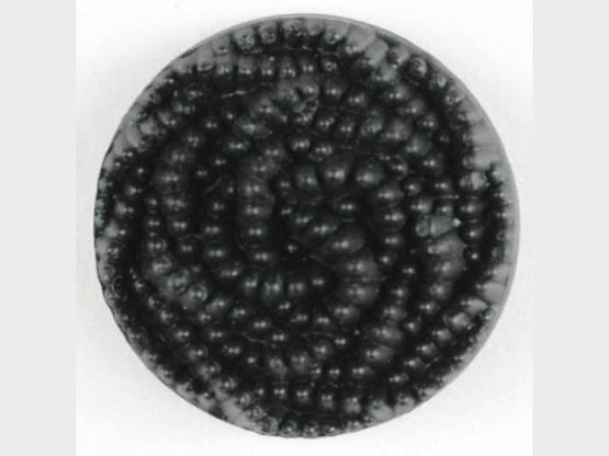 Modeknopf mit Perlenmuster - Größe: 15mm - Farbe: schwarz - Art.Nr. 