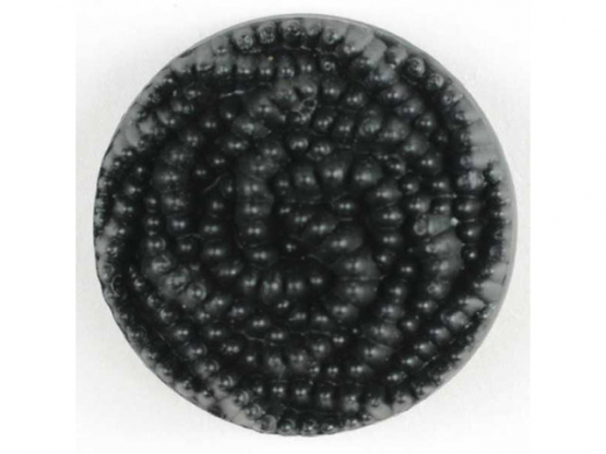 Modeknopf mit Perlenmuster - Größe: 18mm - Farbe: schwarz - Art.Nr. 