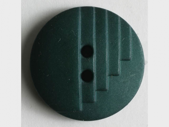 Modeknopf mit stufenförmigen Kerben, 2 Loch - Größe: 18mm - Farbe: grün - 
