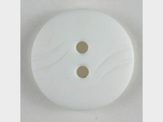 Modeknopf schlicht, 2 Loch- Größe: 13mm - Farbe: weiß - Art.Nr. 201236 