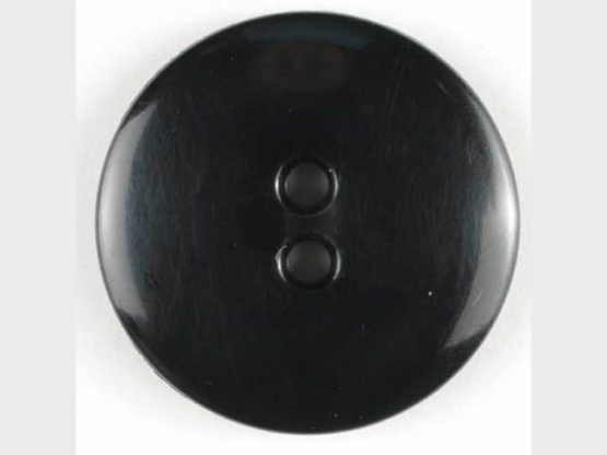 Modeknopf schlicht, glänzend - ø 28mm - schwarz 