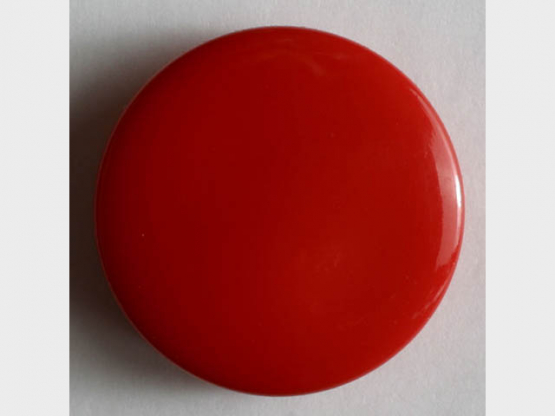 Modeknopf schlicht, glänzend - Größe: 13mm - Farbe: rot - Art.Nr. 