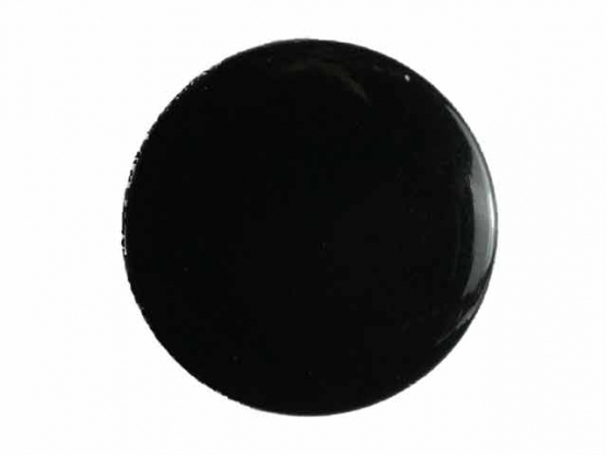 Modeknopf schlicht, glänzend - Größe: 10mm - Farbe: schwarz - 