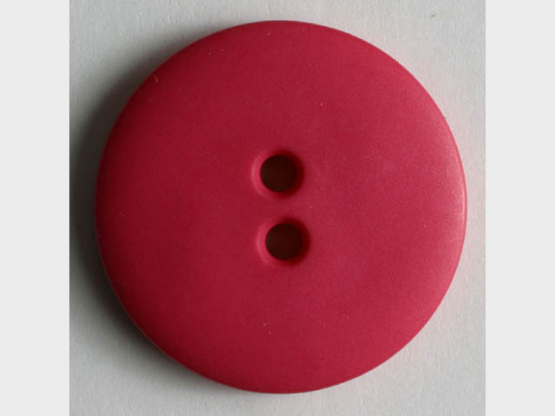 Modeknopf schlicht, matt, 2 Loch - Größe: 15mm - Farbe: pink - Art.Nr. 