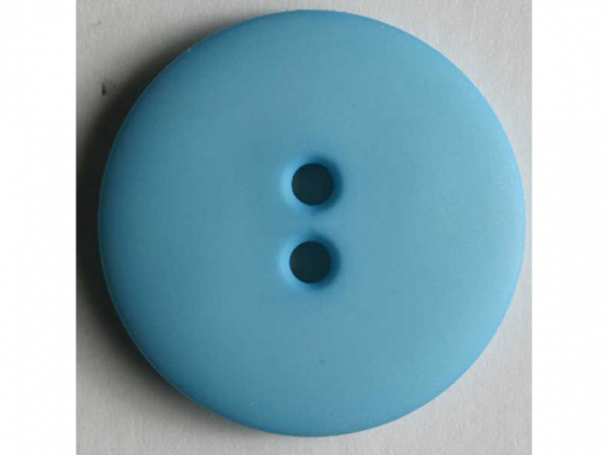 Modeknopf schlicht, matt, 2 Loch - Größe: 18mm - Farbe: blau - Art.Nr. 