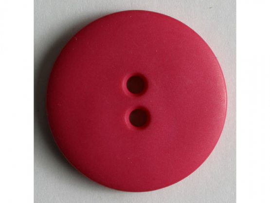 Modeknopf schlicht, matt, 2 Loch - Größe: 18mm - Farbe: pink - Art.Nr. 