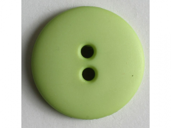 Modeknopf schlicht, matt, 2 Loch - Größe: 18mm - Farbe: grün - Art.Nr. 