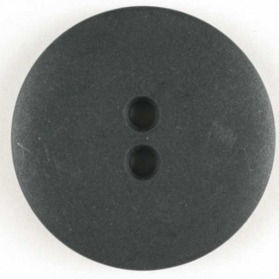Modeknopf schlicht, matt, 2 Loch - Größe: 11mm - Farbe: schwarz - 