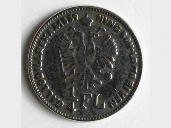 Münzenknopf, vollmetall, Gallodillrexaa 1859 HVNC-Münze mit 