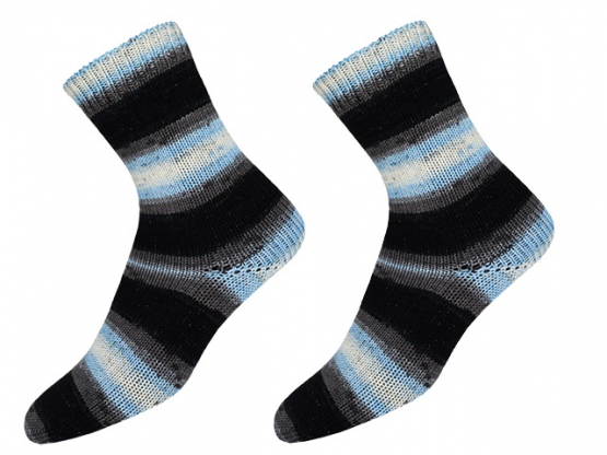 ONline Garne Sensitive Socks Farbe 56 blau-schwarz-weiss