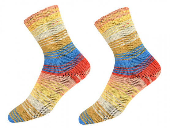 ONline Garne Sensitive Socks Farbe 62 senf-blau-orange
