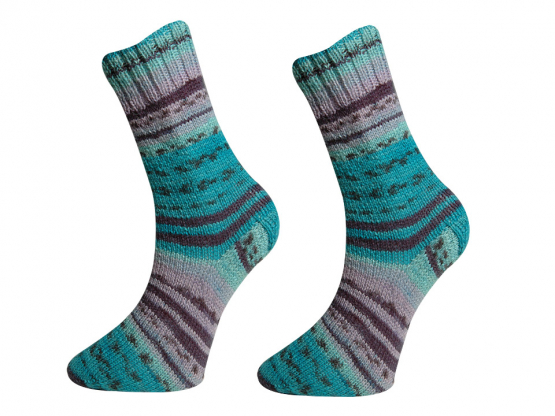 ONline Garne Sensitive Socks Farbe 90 blautöne-schwarz