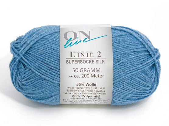 Online Linie 2 Supersocke Silk uni 
