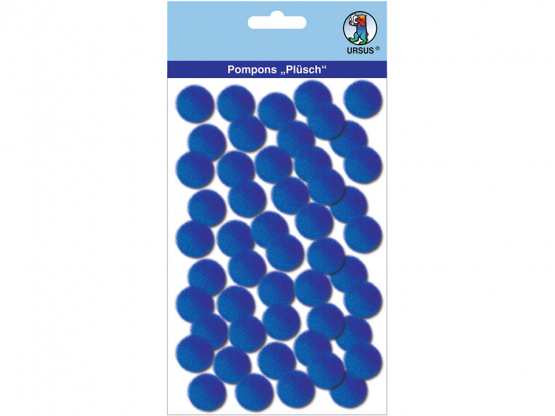 Plüsch Pompons 20 mm 50 Stück, DUNKELBLAU