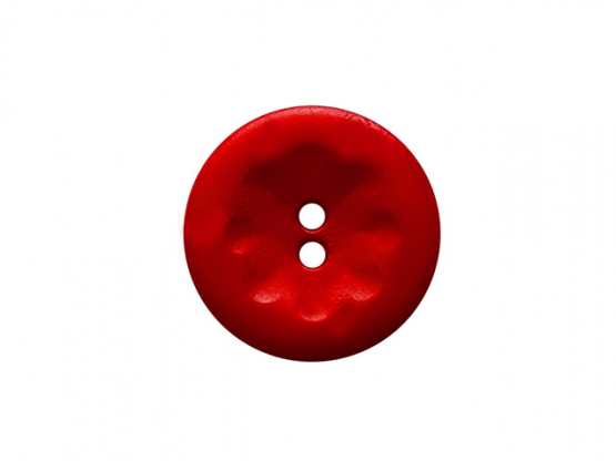 Polyamidknopf 2-Loch marmoriert - Größe: 30mm - Farbe: rot - Art.Nr. 