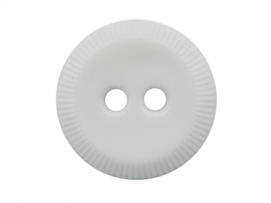 Polyamidknopf rund mit 2 Löchern ø 13mm weiß 