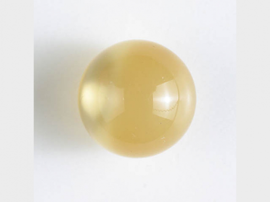 Polyester-Kugelknopf mit Öse - Größe: 10mm - Farbe: gelb - Art.Nr. 