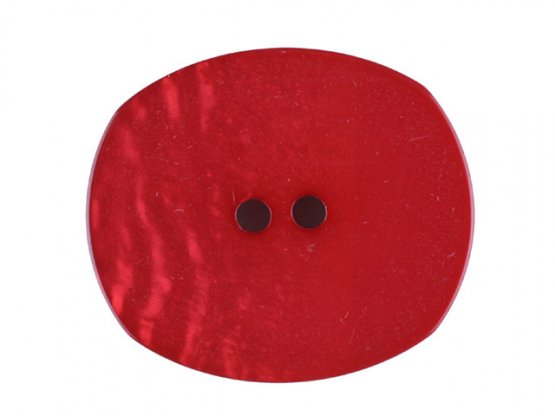 Polyesterknopf mit ungleichmäßiger Oberfläche, oval, 2 loch - Größe: 