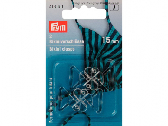 Prym Bikini- und Guertelverschluesse KST Kleeblatt 15 mm transp. 