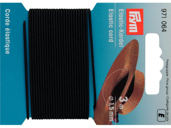 Prym Elastic-Kordel 1,5 mm schwarz 