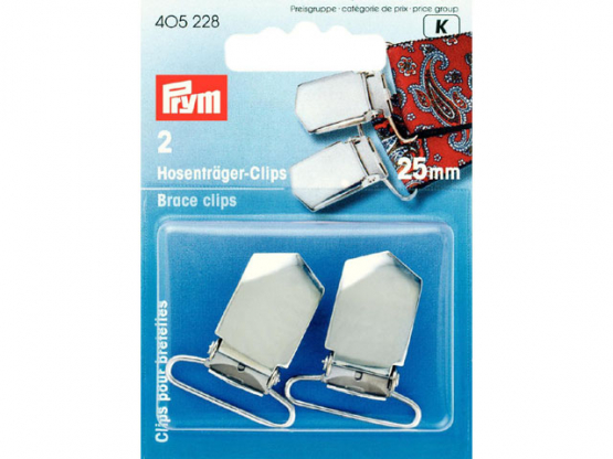 Prym Hosentraeger-Clips ST 25 mm silberfarbig 
