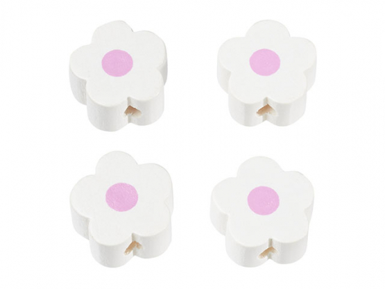 Schnulli-Blümchen 16 x 15,5 x 8 mm weiss