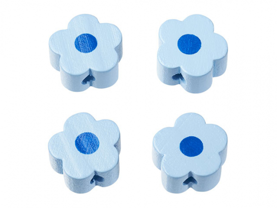 Schnulli-Blümchen 16 x 15,5 x 8 mm hellblau