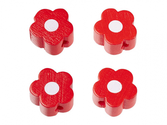 Schnulli-Blümchen 16 x 15,5 x 8 mm rot