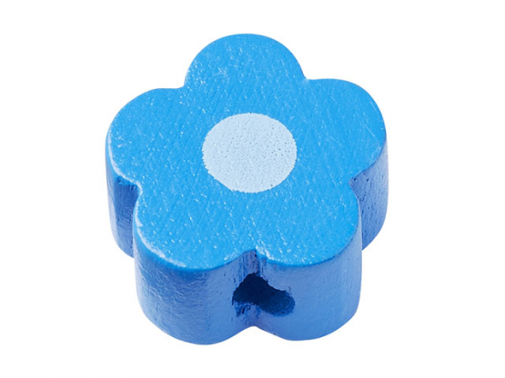 Schnulli-Blümchen, 16 x 15,5 x 8 mm blau