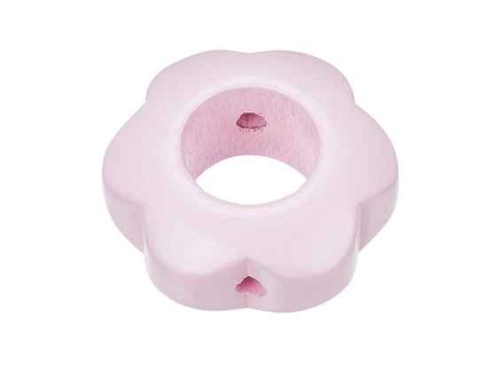 Schnulli-Blumenperle 29/12 mm, Btl. à 2 St. rosé,