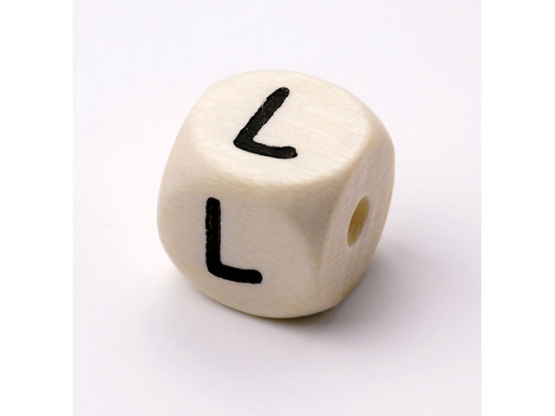 Schnulli-Buchstaben-Würfel 10 mm Ahorn natur hell L