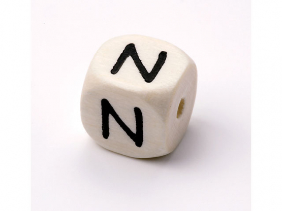 Schnulli-Buchstaben-Würfel 10 mm Ahorn natur hell N