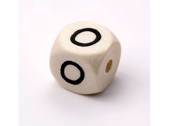 Schnulli-Buchstaben-Würfel 10 mm Ahorn natur hell O
