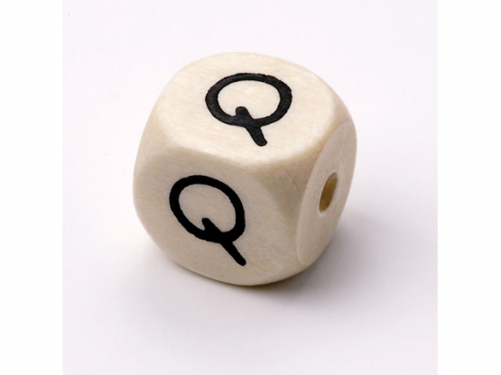 Schnulli-Buchstaben-Würfel 10 mm Ahorn natur hell Q