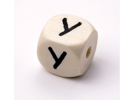Schnulli-Buchstaben-Würfel 10 mm Ahorn natur hell Y