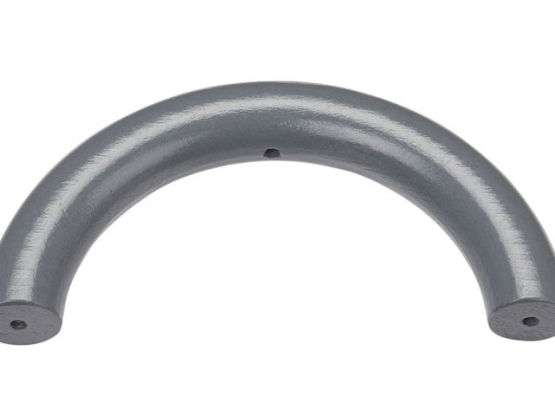 Schnulli-Halbring 100/14 mm, 3 Bohrungen grau,